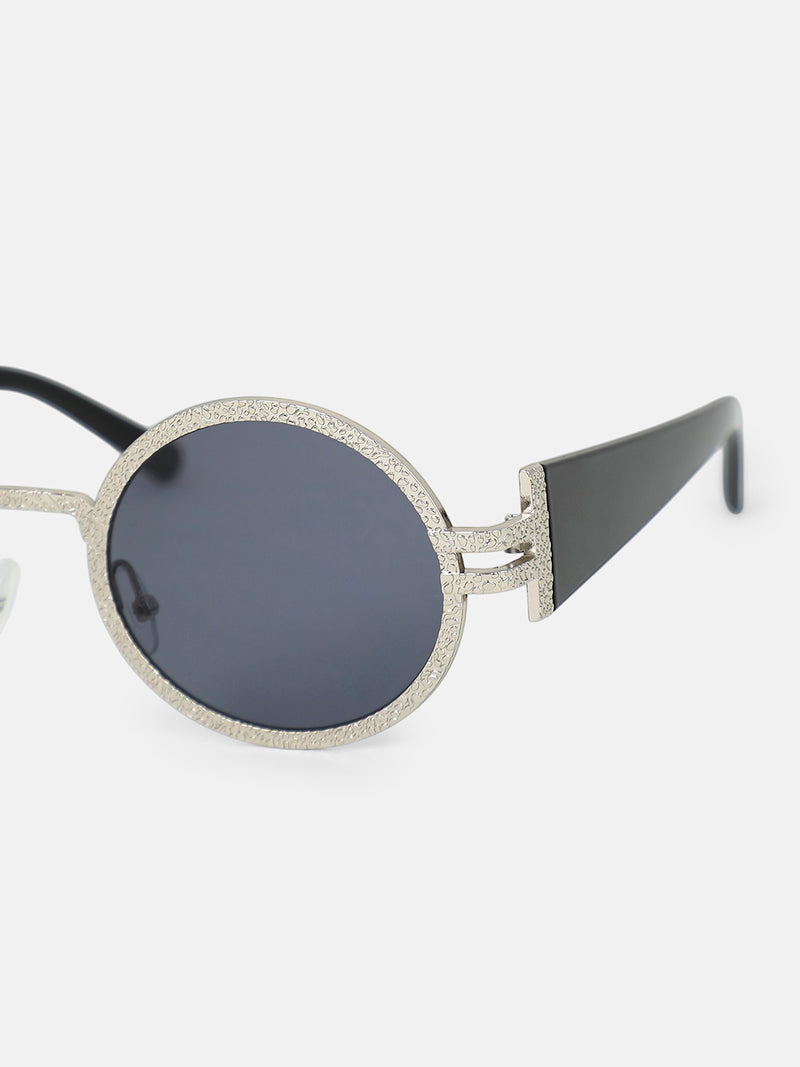 The Slim Oval Sunglass - Gold Smoke
