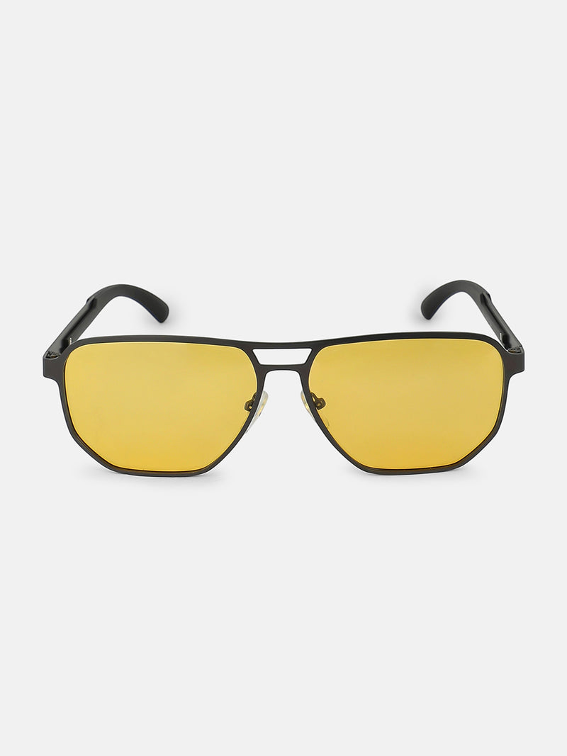 The Bold Square Sunglass - Amber Yellow