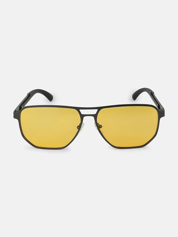 The Bold Square Sunglass - Amber Yellow