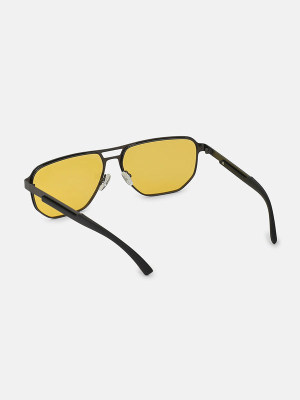 The Bold Square Sunglass - Amber Yellow