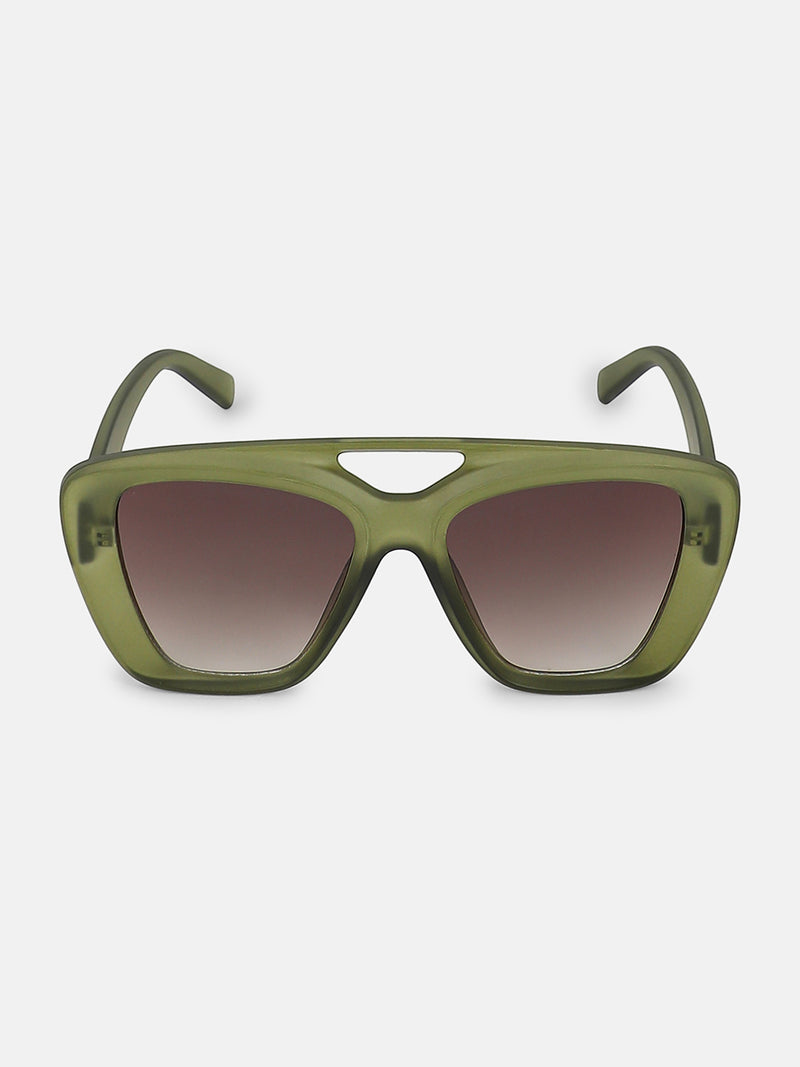 The Diva Cat Eye Sunglass - Olive Pink