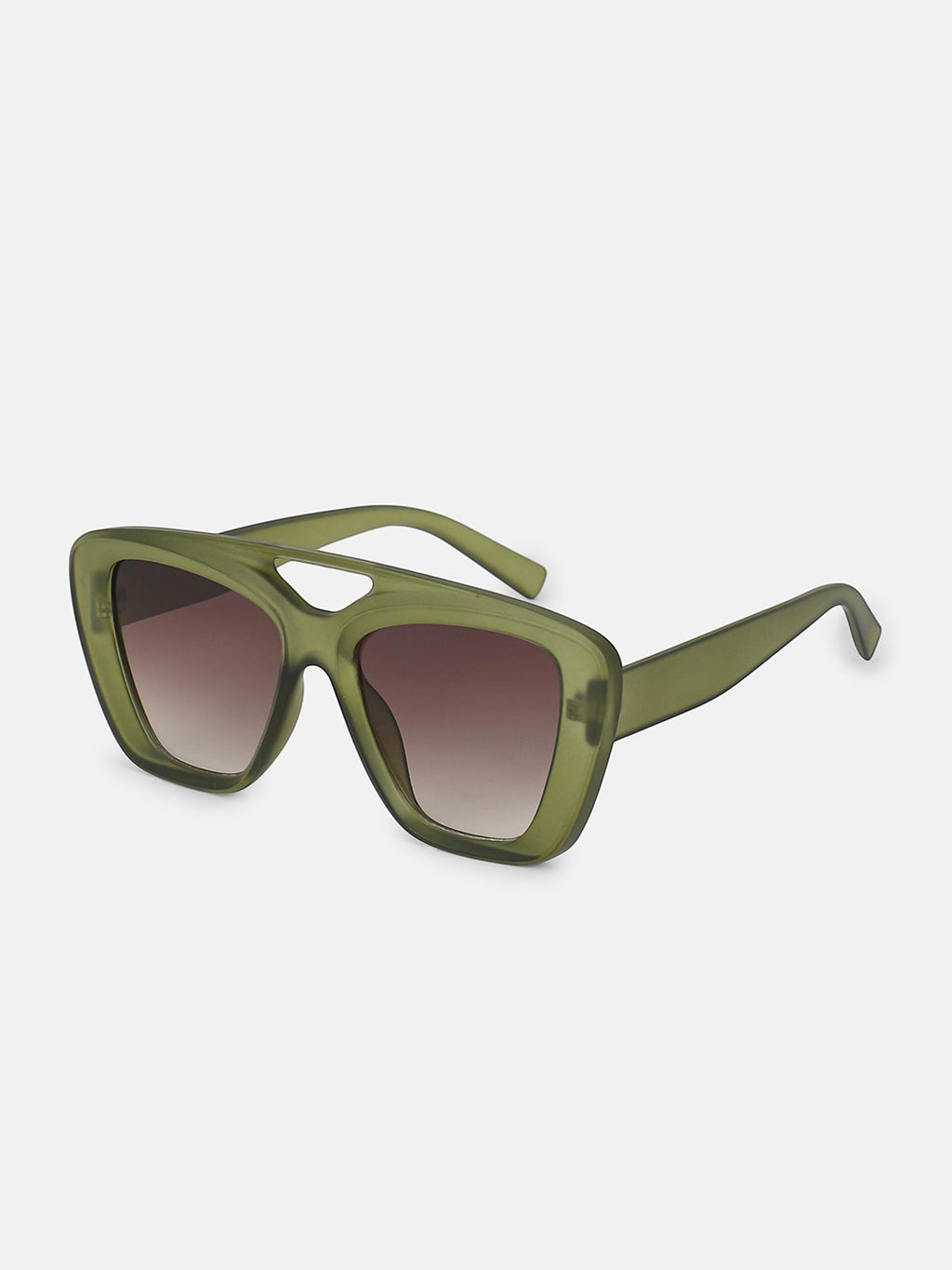 The Diva Cat Eye Sunglass - Olive Pink