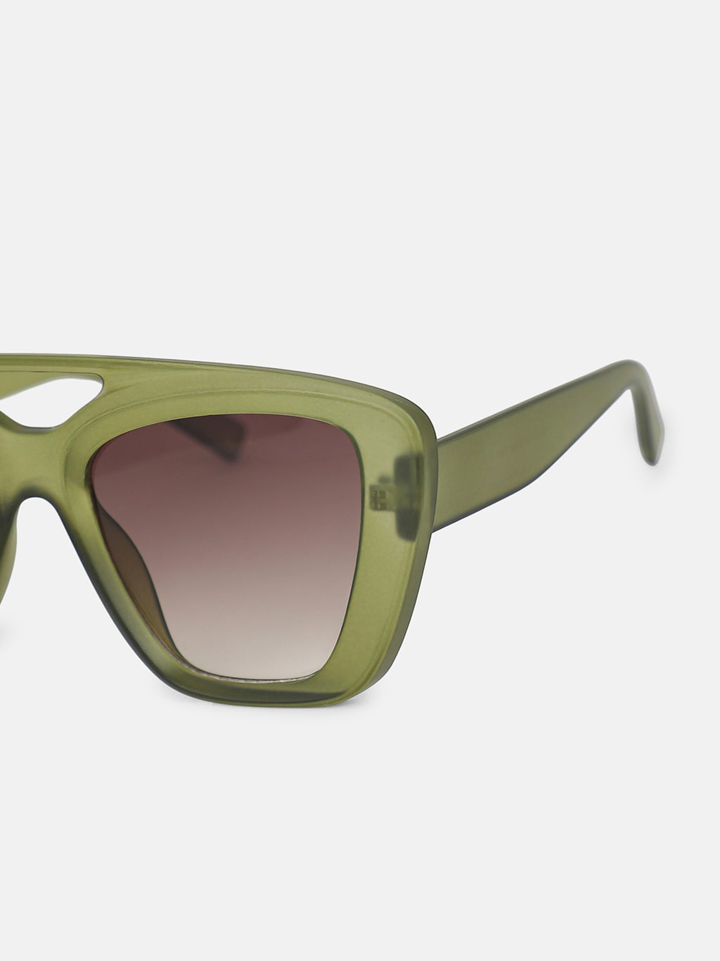 The Diva Cat Eye Sunglass - Olive Pink
