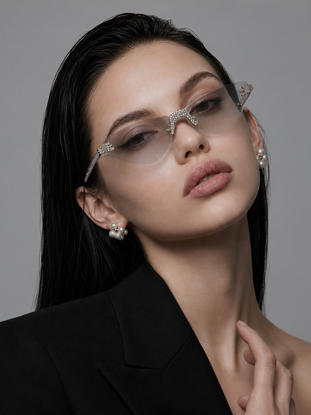 The Silver Air Rimless Sunglasses