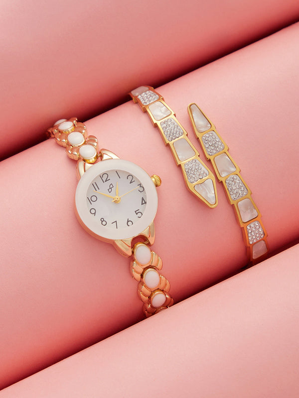 The-Enamel-Round-Watch-With-Bracelet-Combo