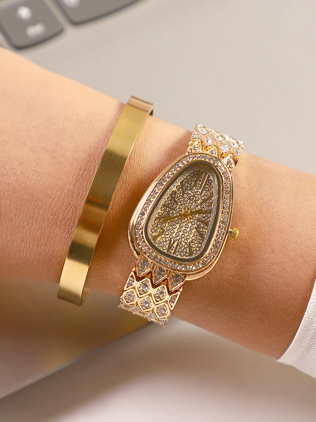 The-Bijou-Serpenti-Oval-Watch-With-Bracelet-Combo