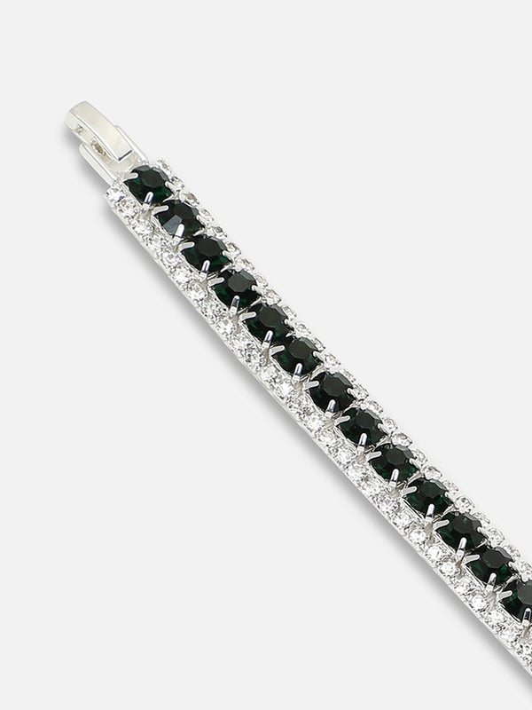 The-Crystalized-Wrap-Round-Watch-(Emerald-Green-Stone)-With-Bracelet-Combo