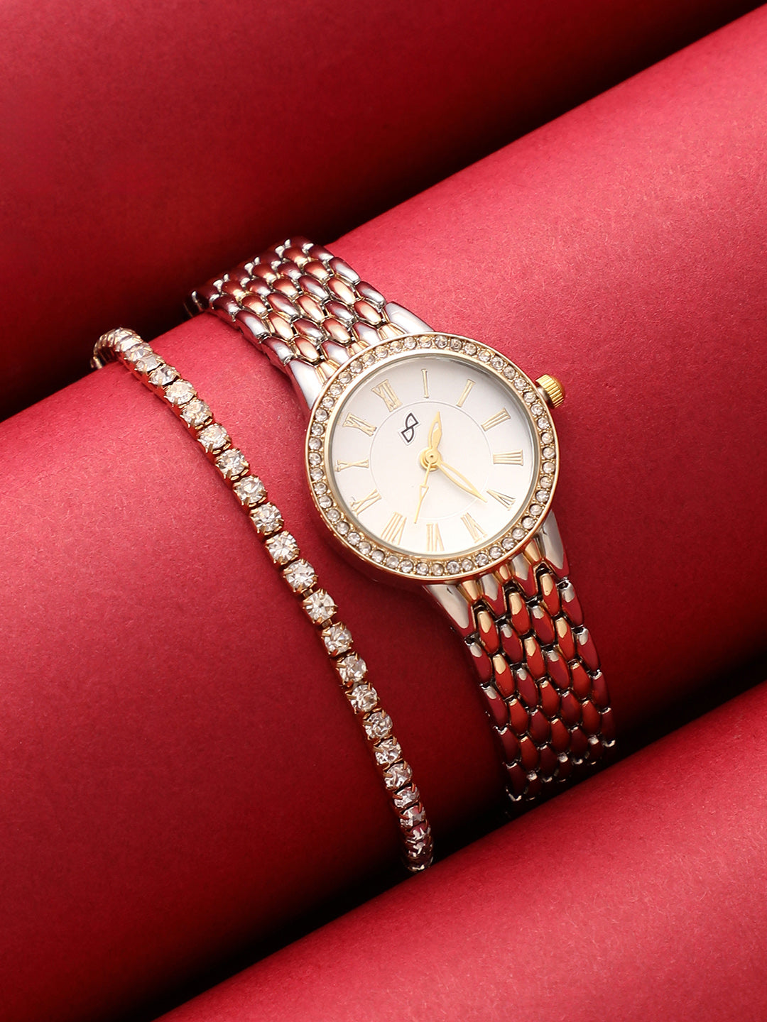 The-Roman-Venin-Round-Watch-With-Bracelet-Combo