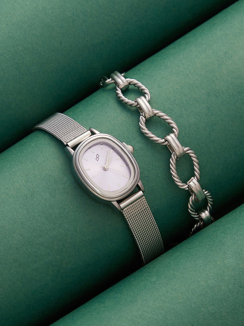 The-Cosmopolis-Mesh-Rectangular-Watch-With-Bracelet-Combo