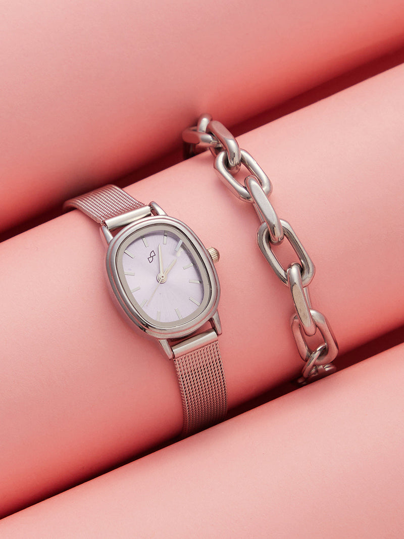 The-Cosmopolis-Mesh-Rectangular-Watch-With-Bracelet-Combo