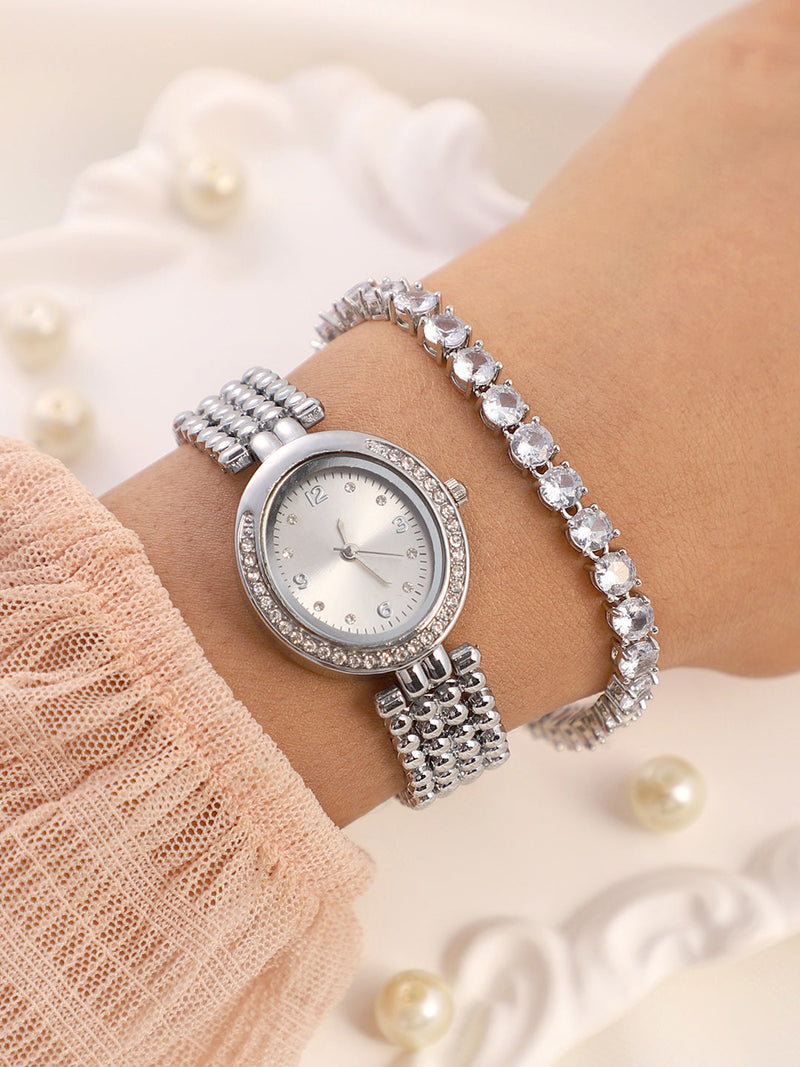 The-Dotted-Oval-Watch-With-Bracelet-Combo