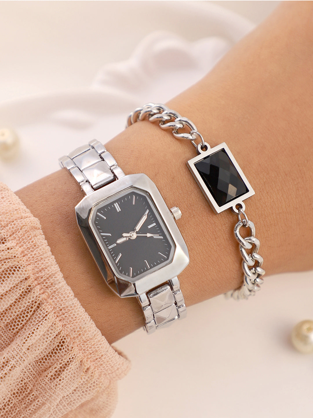 The-Savile-Rectangular-Watch-With-Bracelet-Combo