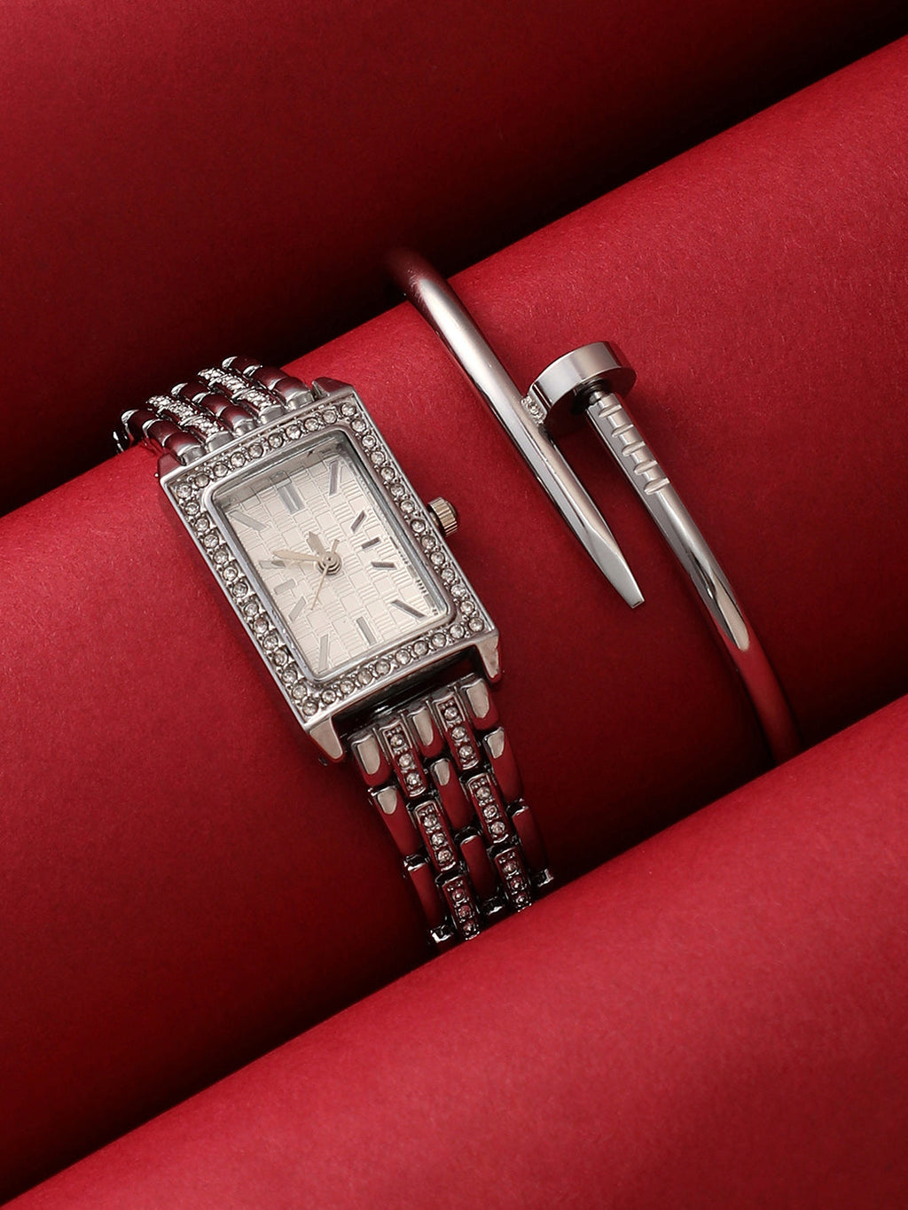 The-Chérie-Rectangular-Watch-With-Bracelet-Combo