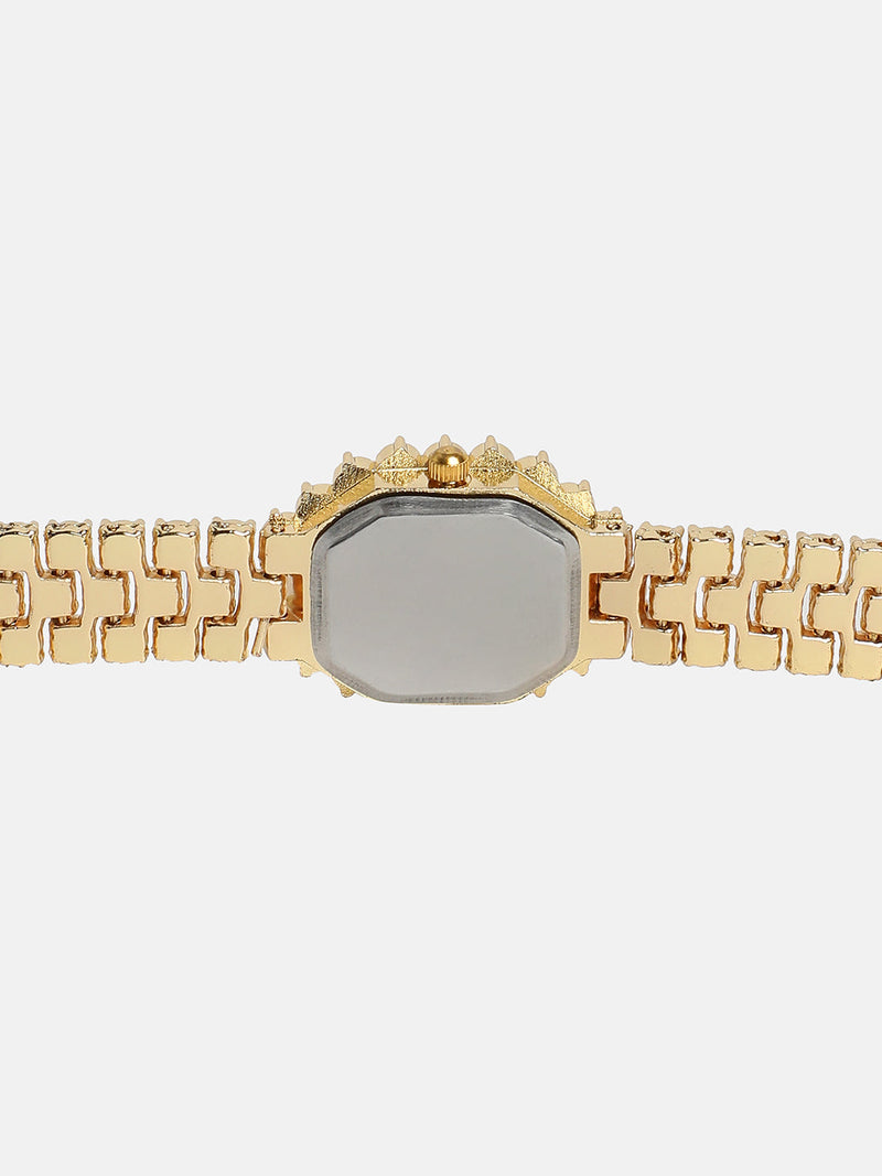 Women's Oval Dial Watch With Chain Strap - California Gold