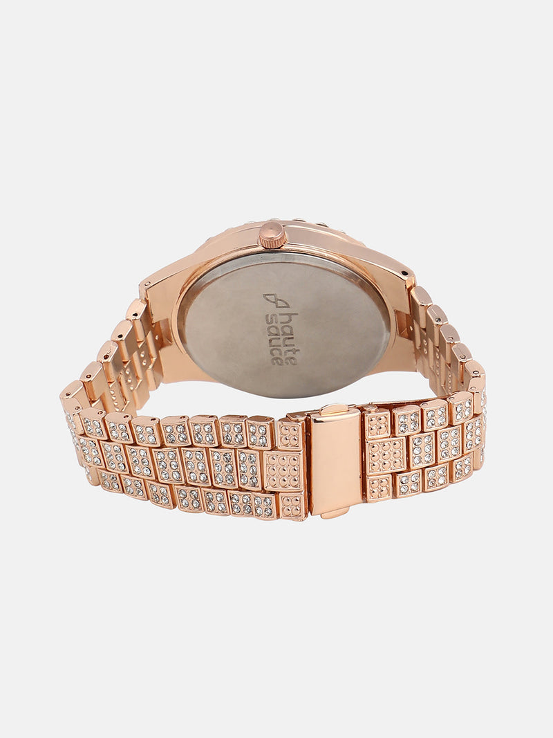 The Verona Round Watch - Rose Gold