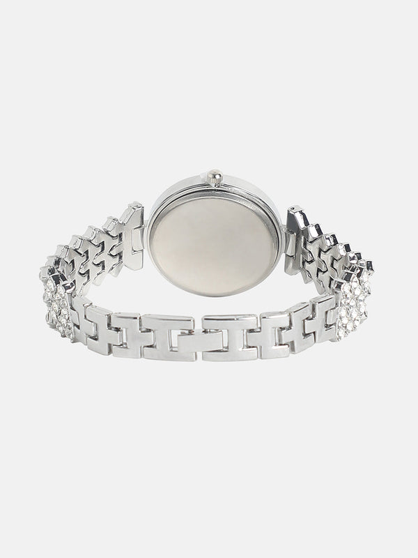 Embellished Chain Round Watch