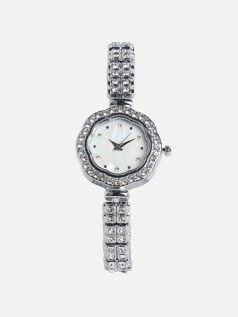 Embellished Swirl Round Watch