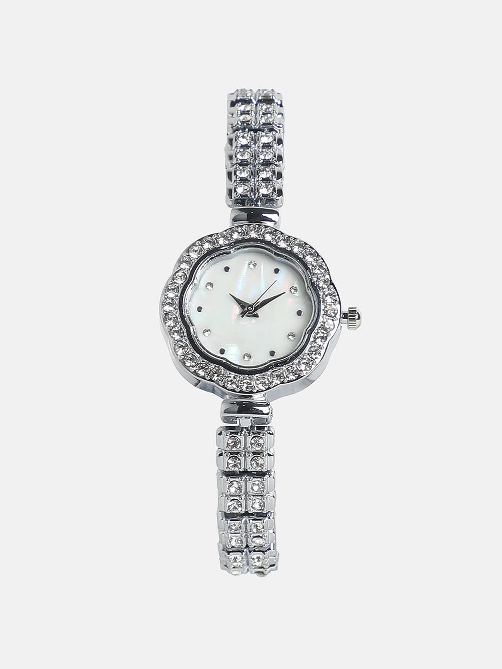 Embellished Swirl Round Watch