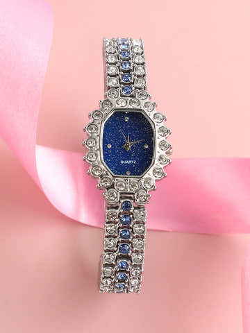 Embellished Block Oval Watch