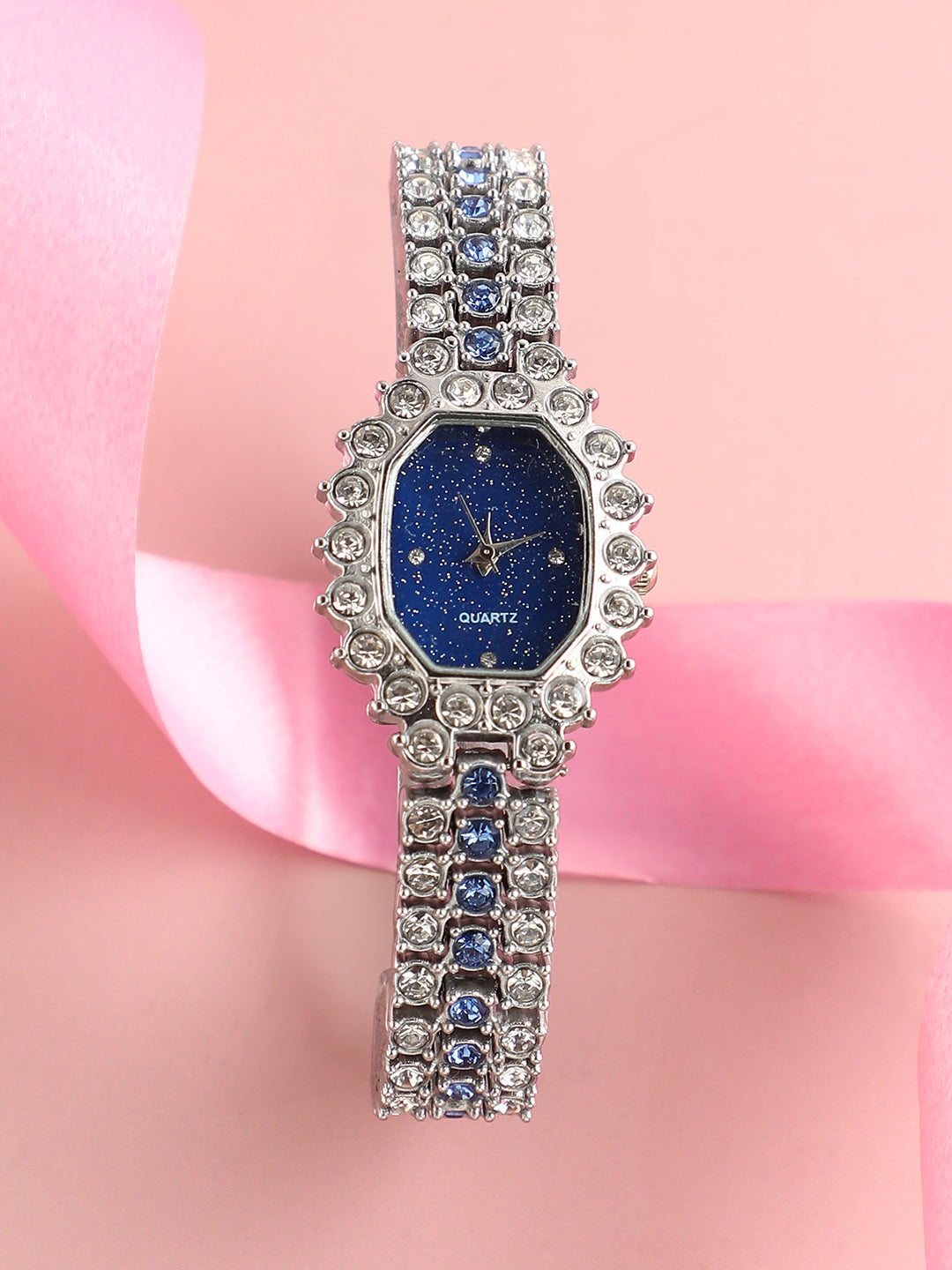 Embellished Block Oval Watch