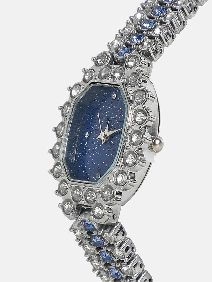 Embellished Block Oval Watch