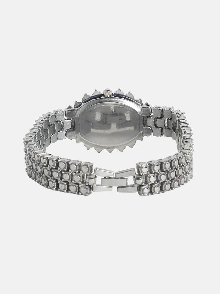 Embellished Block Oval Watch