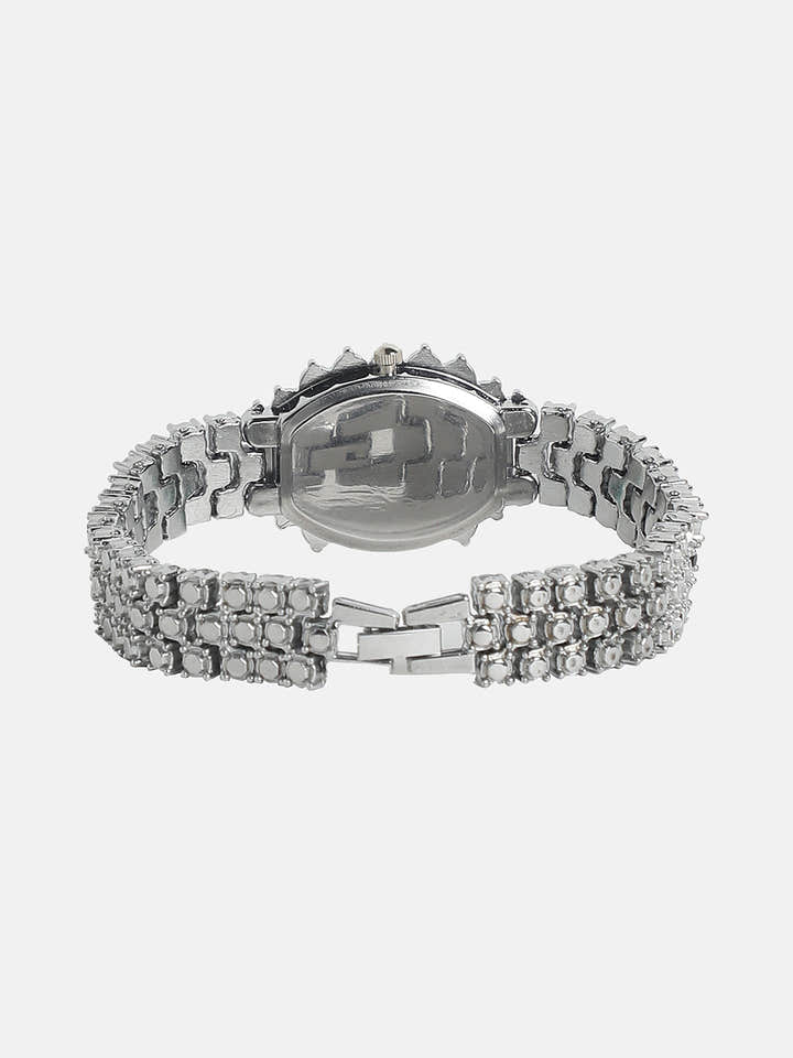 Embellished Block Oval Watch