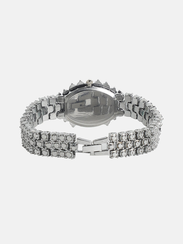 Embellished Block Oval Watch