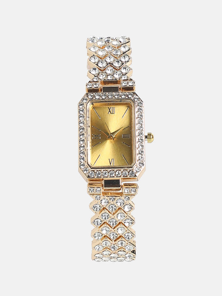 Embellished Rectangular Watch