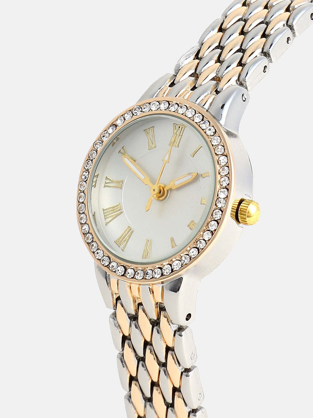 The Roman Venin Round Watch - Ivory White