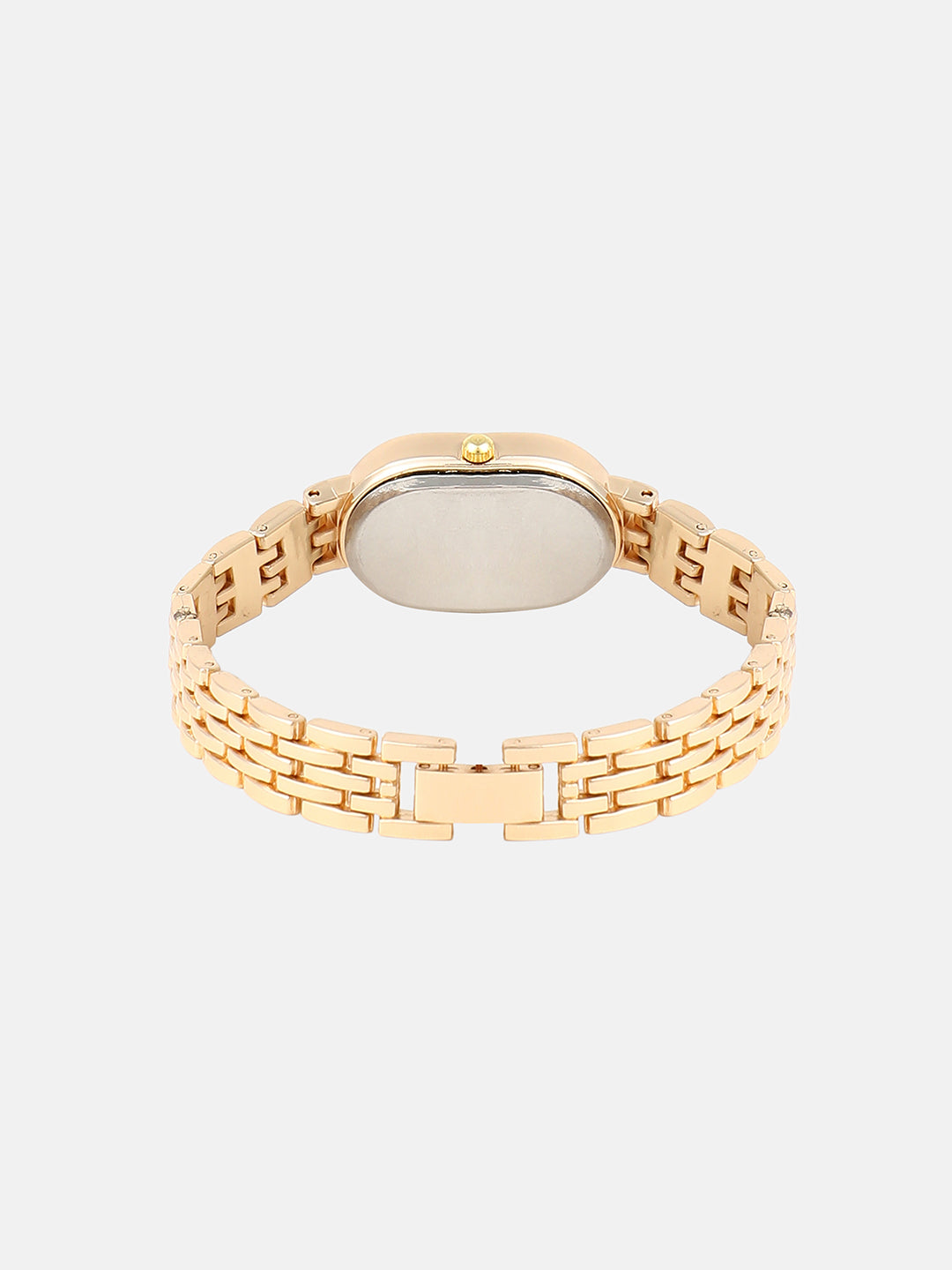 The Embellished Roman Oval Watch - Ivory White