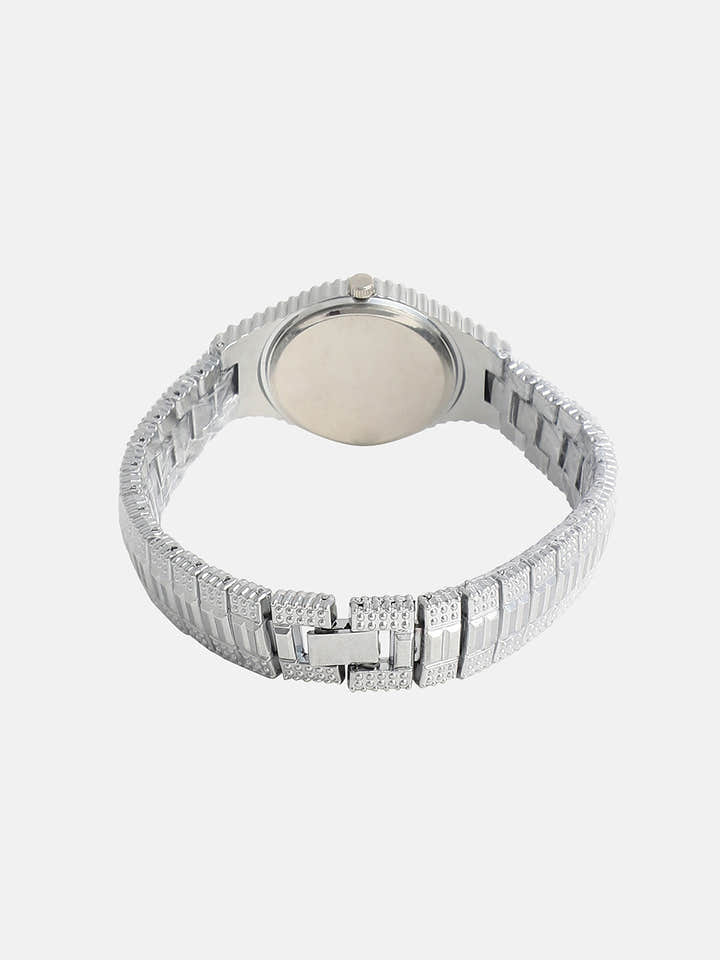 The Embellished Round Watch - Onyx Black