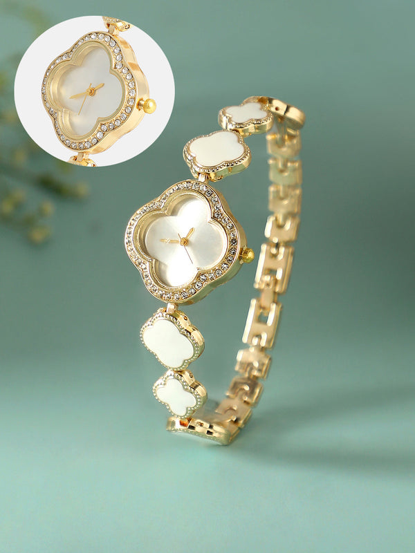 The Clover Watch - Ivory White