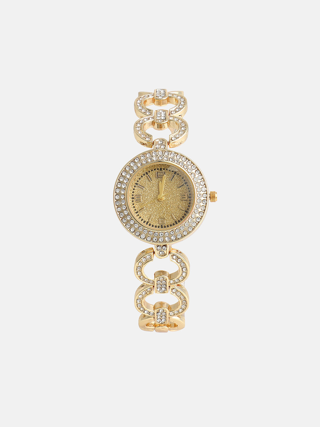 The Embellished Link Round Watch