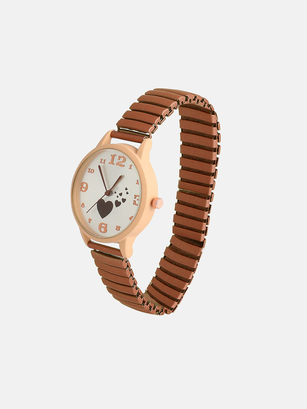The Ribbed Heart Round Watch