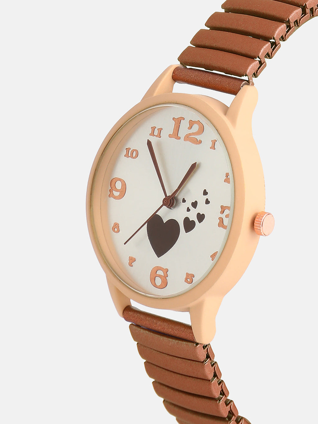 The Ribbed Heart Round Watch