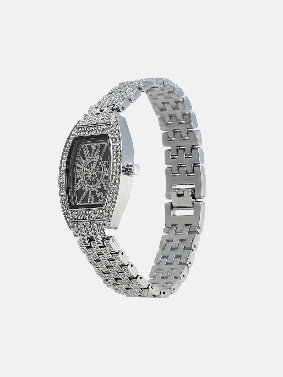 The Celestrial Oblong Watch - Crystal Silver