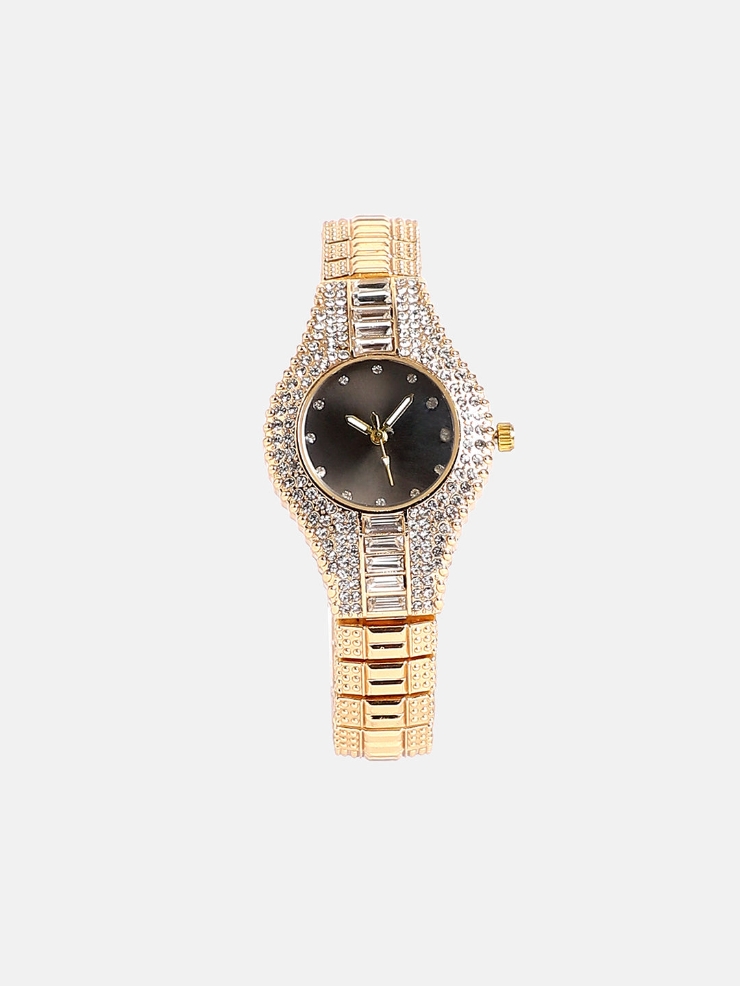 The Embellished Round Watch - California Gold