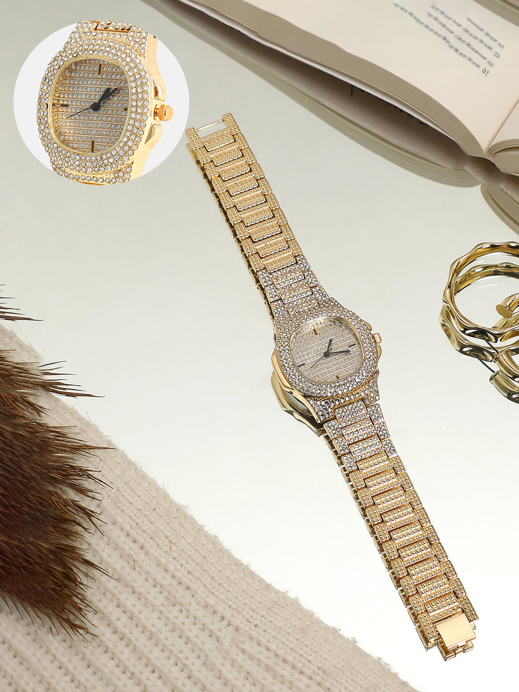 The Embellished Cluster Square Watch