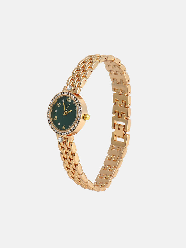 The Roman Venin Round Watch - California Gold