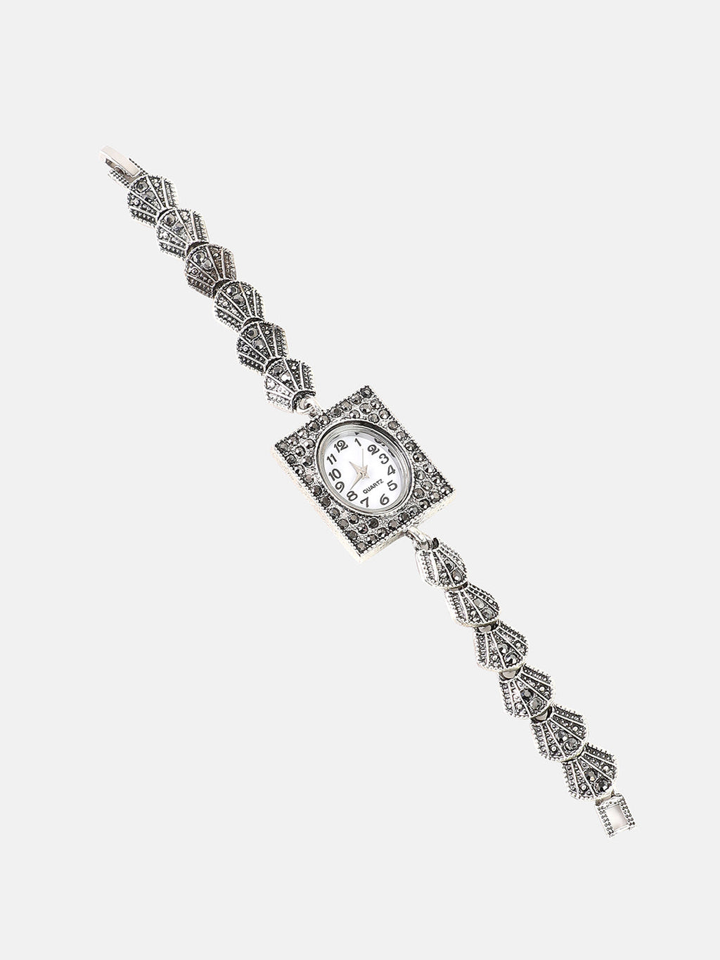 The Seashell Square Watch - Antique Silver
