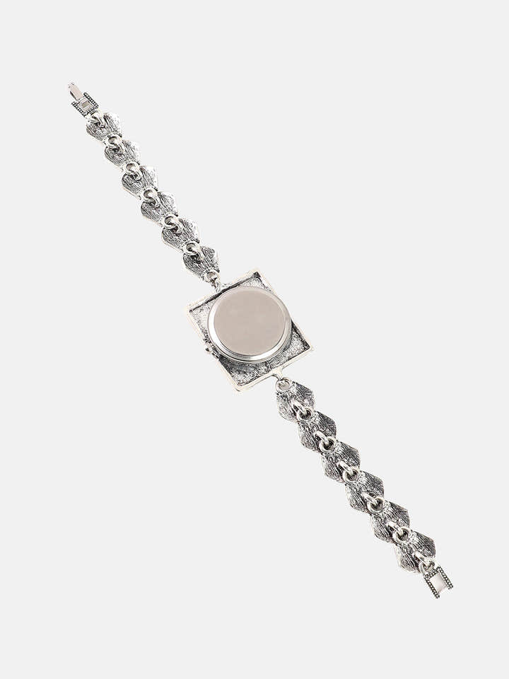 The Seashell Square Watch - Antique Silver