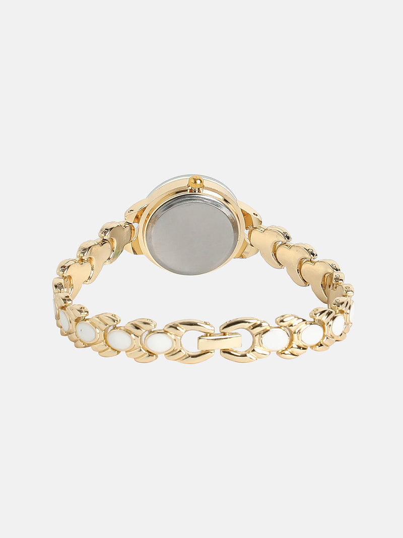The Enamel Round Watch - California Gold