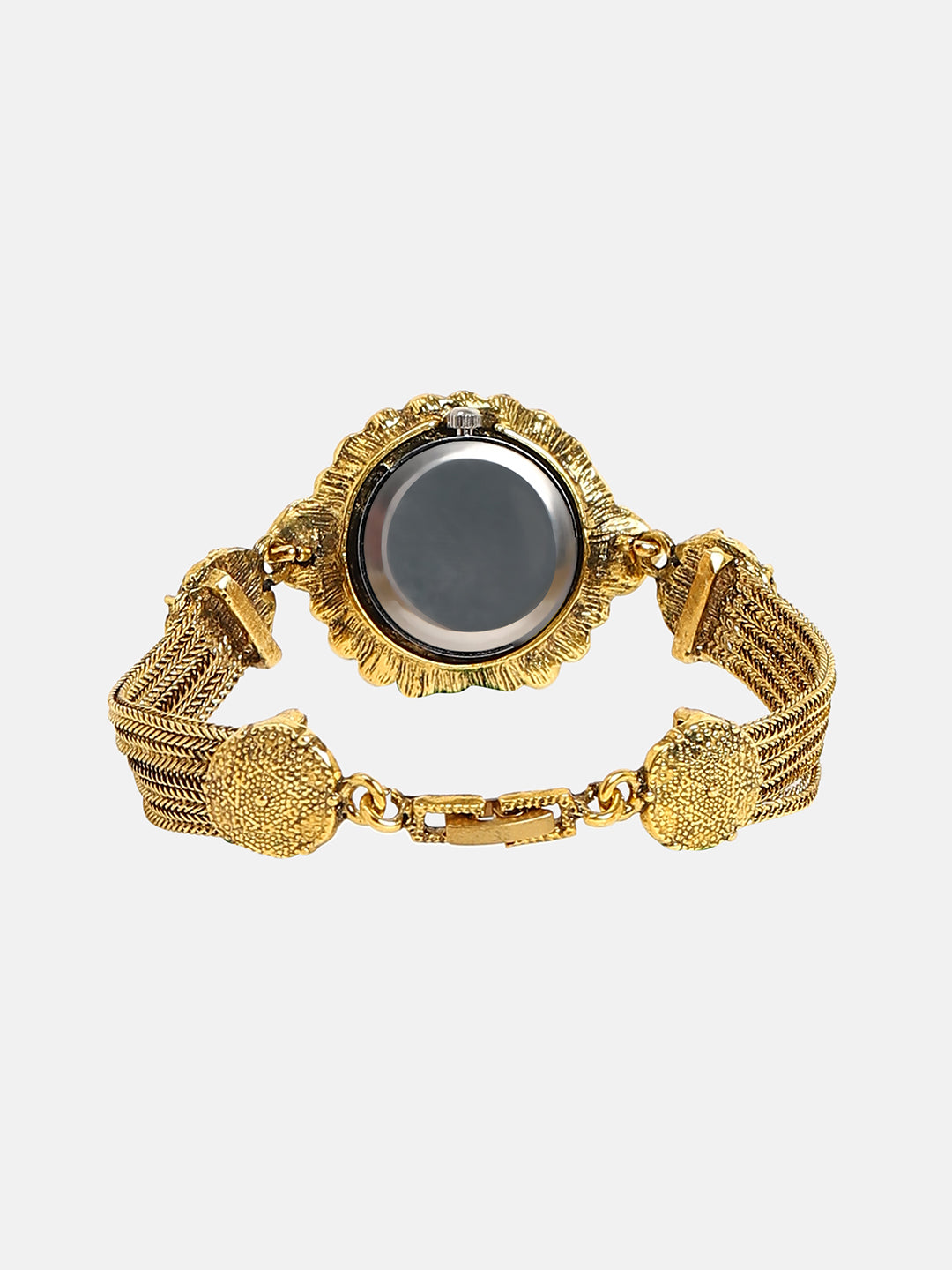 The Stone Chainlink Round Watch - California Gold