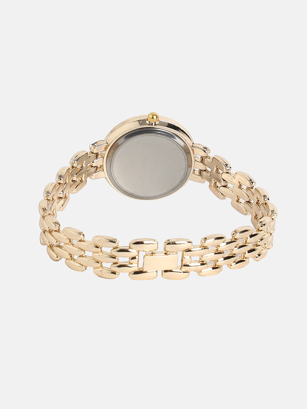 The Halo Beads Of Rice Round Watch - Champayne Gold