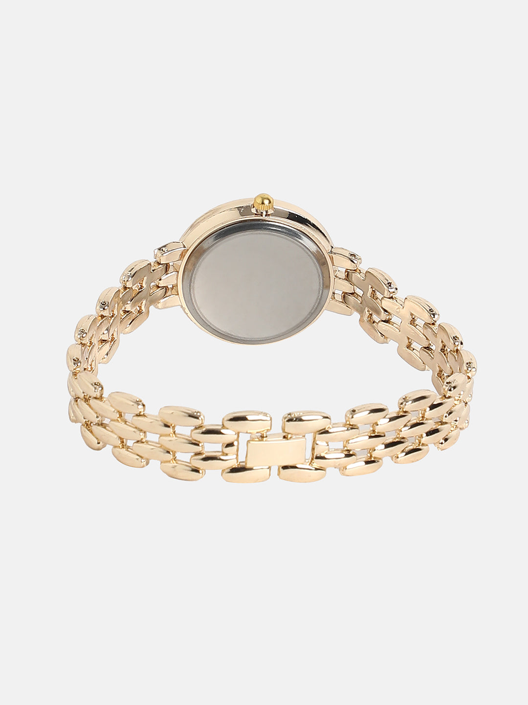 The Halo Beads Of Rice Round Watch - Champayne Gold