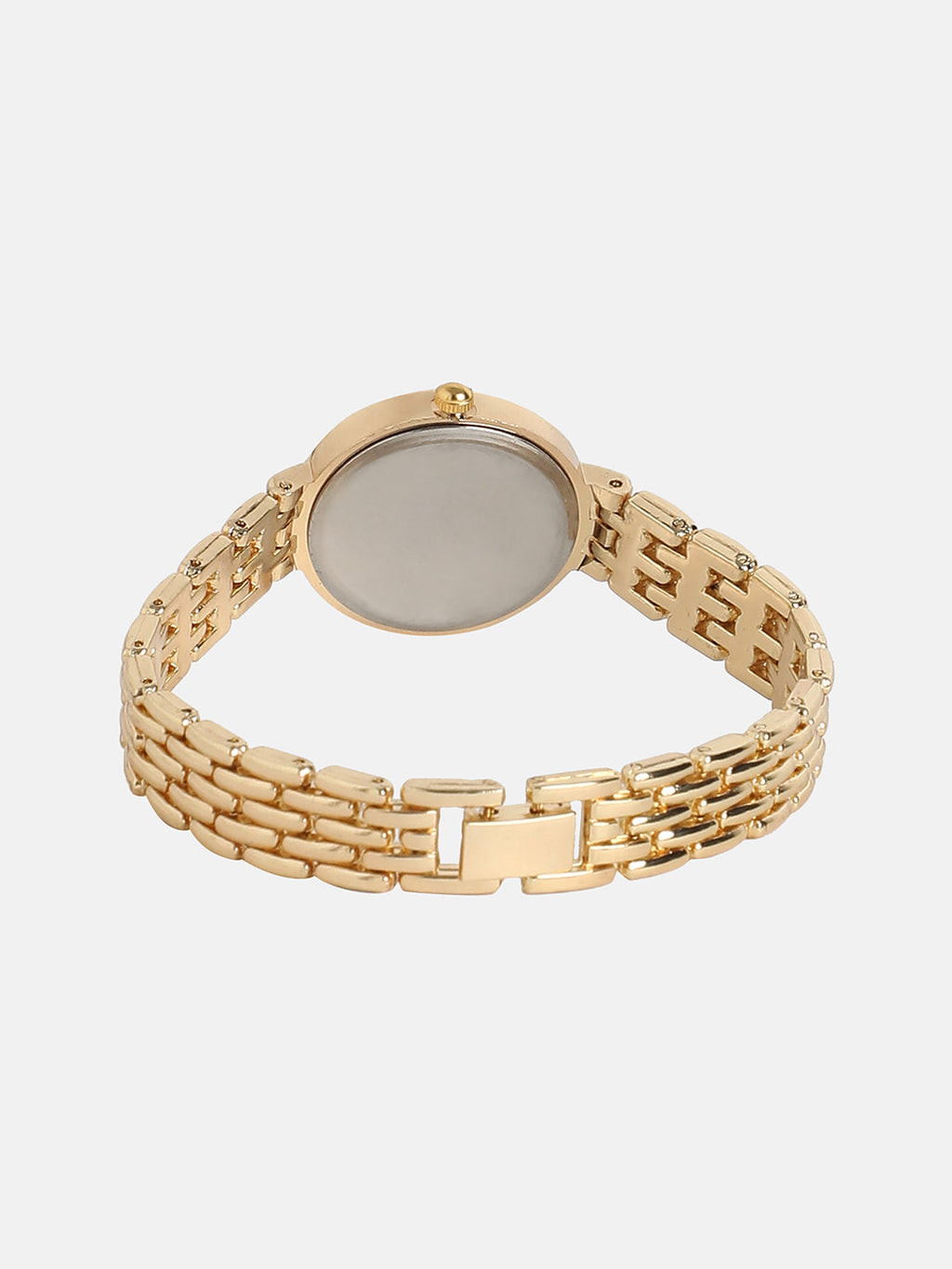 The Embellished Beads Of Rice Round Watch - California Gold