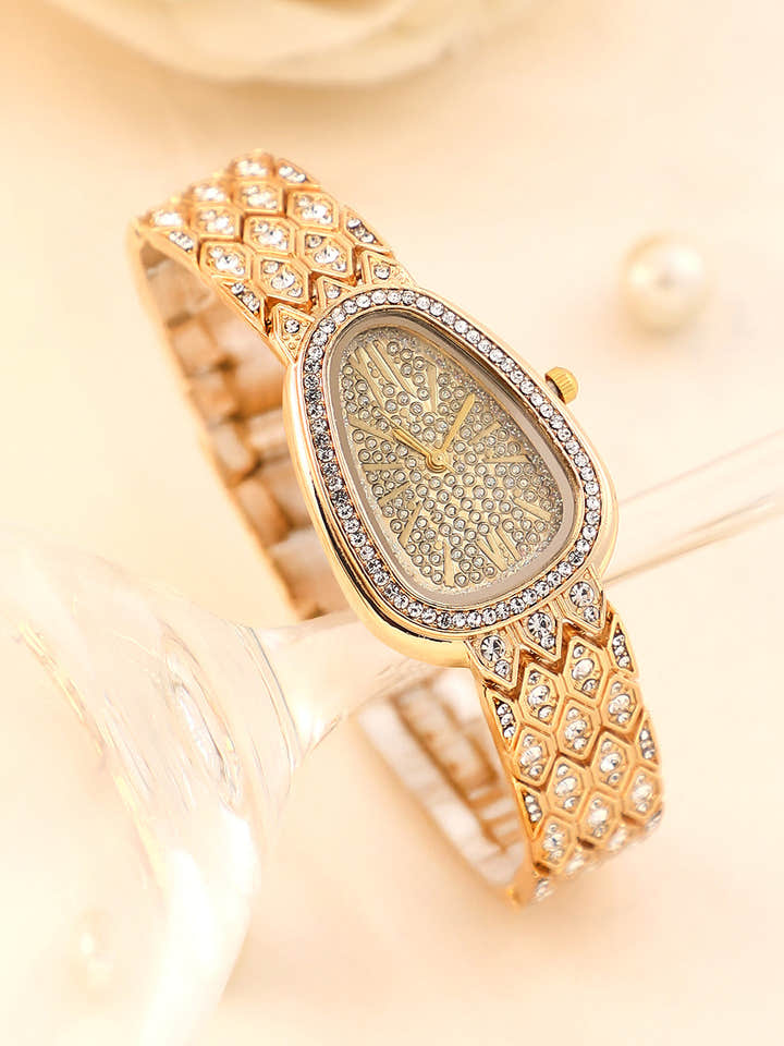 The Bijou Ophidian Oval Watch - California Gold