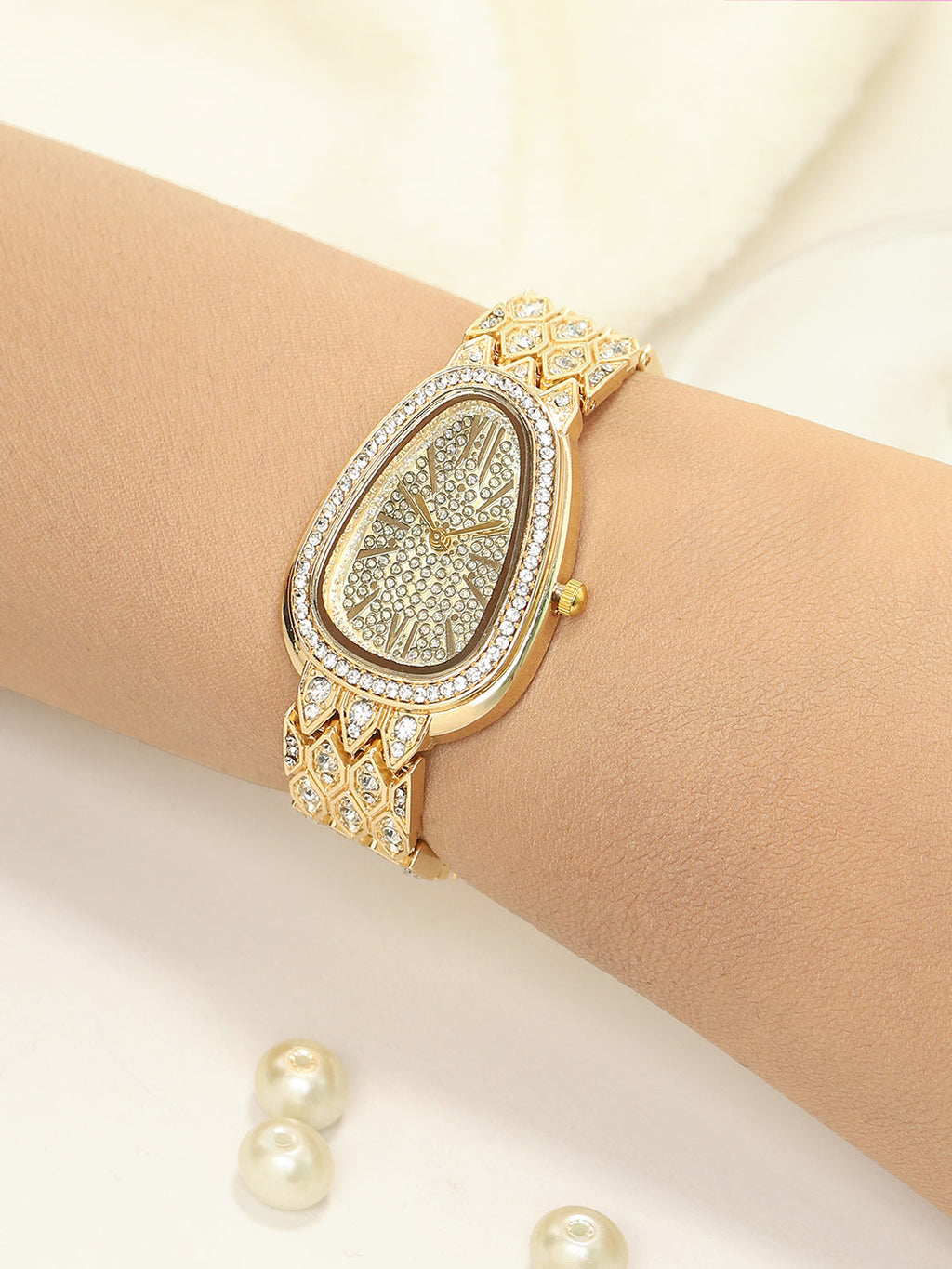 The Bijou Ophidian Oval Watch - California Gold