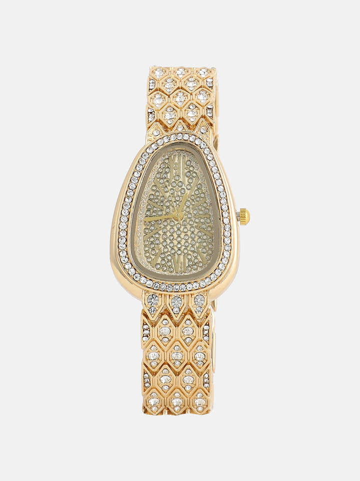 The Bijou Ophidian Oval Watch - California Gold
